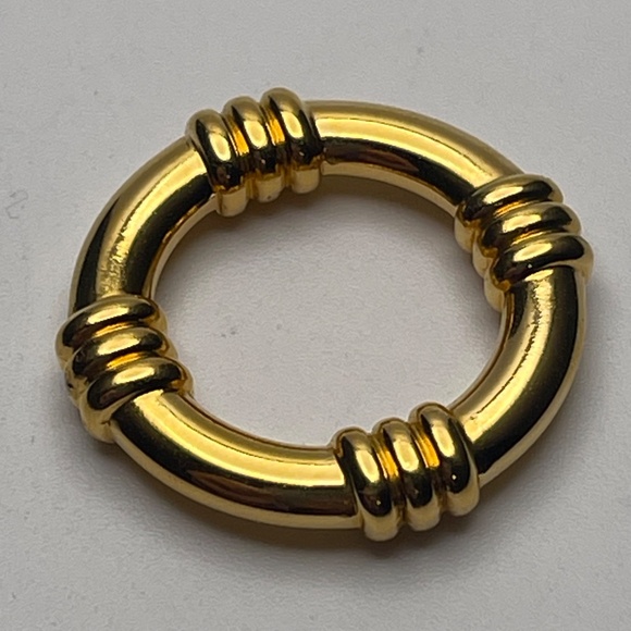 Hermes Bouée Goldtone Scarf Ring - Preowned - Picture 3 of 6
